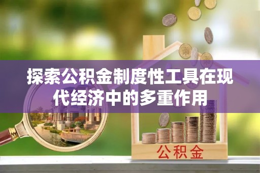 合浦探索公积金制度性工具在现代经济中的多重作用